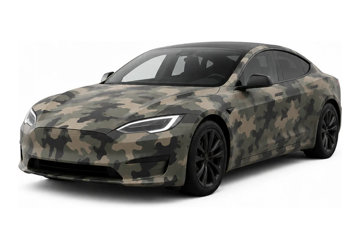 Model S in matte camouflage